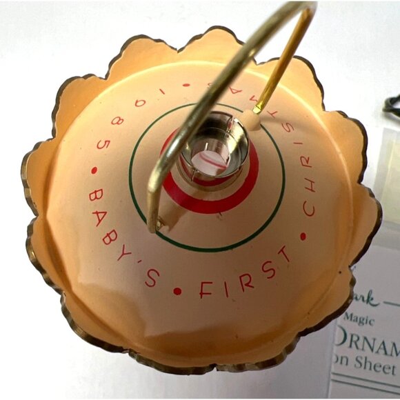 Hallmark Holiday Magic Lighted Ornament Babys First Christmas Carousel Bear & Ho - Picture 2 of 4